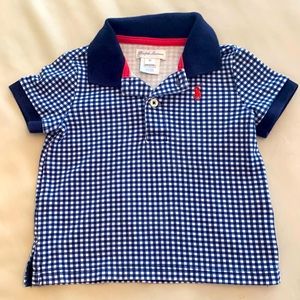 NEW Ralph Lauren polo shirt classic collar gingham plaid 9M